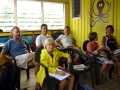 The gang is tudying hard for their diving tests.