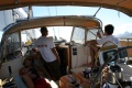Life on a boat, crossing from Tahiti to Moorea.