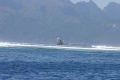 Exiting the Passe Paipai, a boat wrecked upon the reef.