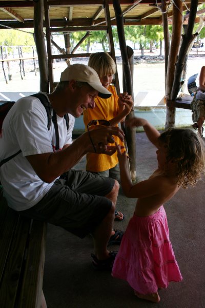 Playing with or new pal Emma